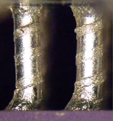 Six Sigma columns after 2150 temp cycles